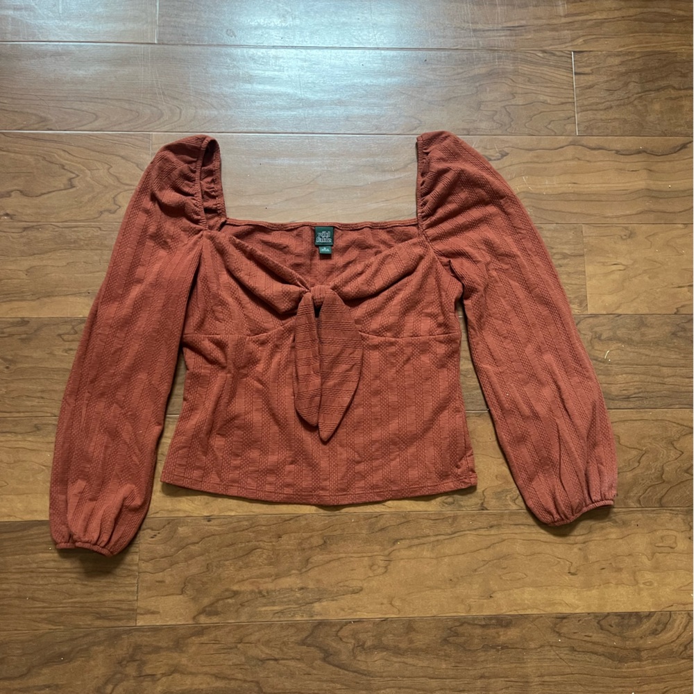 Wild Fable Terracotta Textured Top